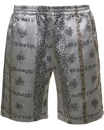 Needles Shorts With Al-Over Floreal Print - Grey