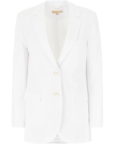 MICHAEL Michael Kors Single-Breasted Blazer Jacket - White