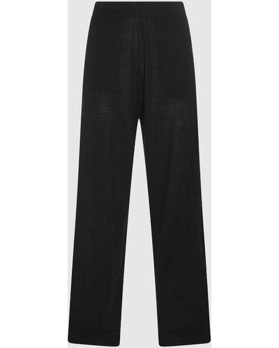 Allude Black Wool Trousers