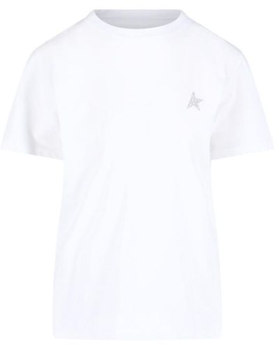 Golden Goose T-Shirt Star Crystal - White