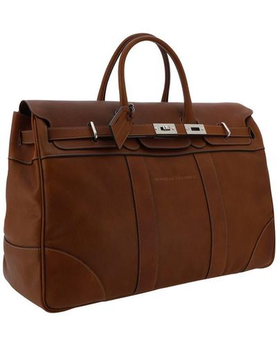 Brunello Cucinelli Travel Bags - Brown