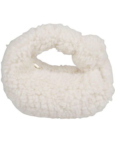 Anita Bilardi Faux Fur Handbag - White