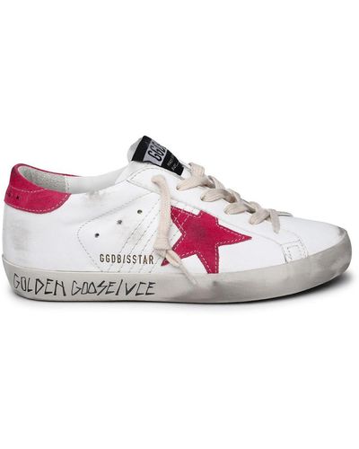 Golden Goose 'super-star Classic' White Nappa Leather Trainers - Pink