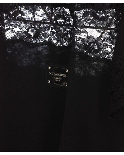 Dolce & Gabbana T-shirt With Lace Inserts - Black