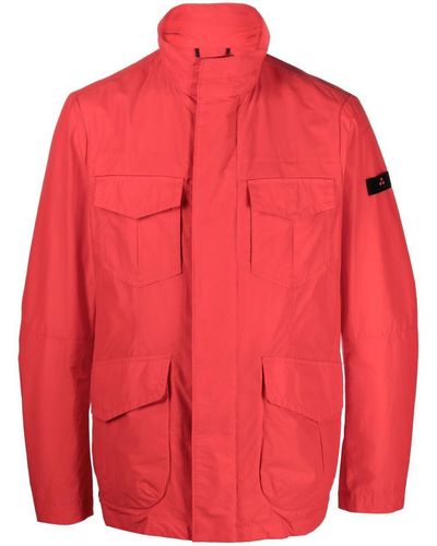 Peuterey Flap-pocket Cotton-blend Jacket - Red