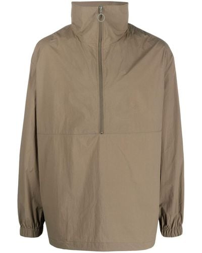 Studio Nicholson Half Zip Jacket Clothing - Brown