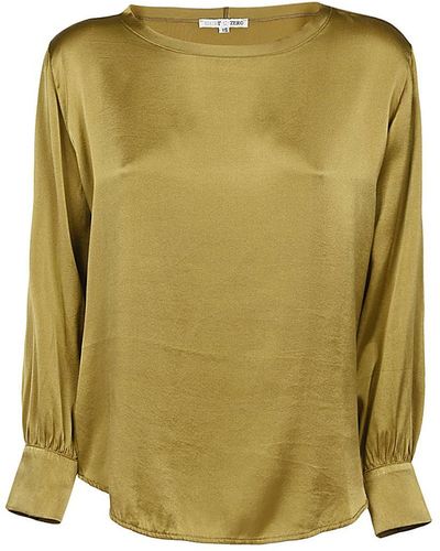 Shirt C-zero Silk Blouse - Green