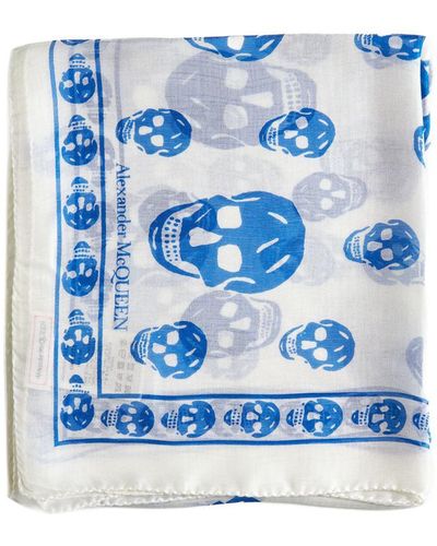 Alexander McQueen Scarfs - Blue