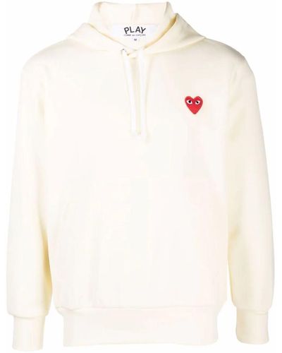 COMME DES GARÇONS PLAY Sweatshirt With Applied Heart - White