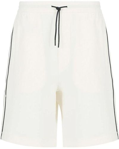 Emporio Armani Logo Cotton Shorts - White