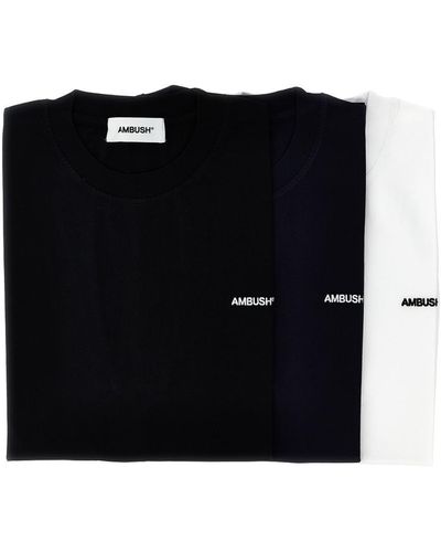 Ambush 3-Pack Logo Embroidery T-Shirt - Black