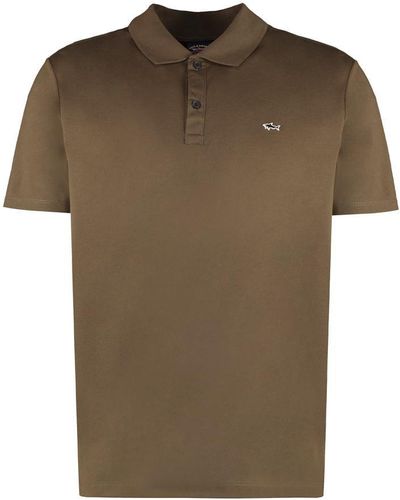 Paul & Shark Cotton-Piqué Polo Shirt - Brown