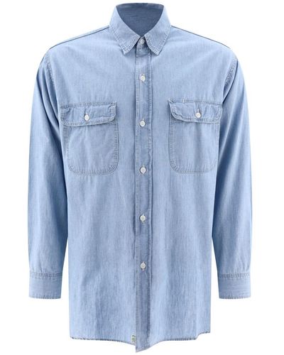 Orslow Shirt With Chest Pockets - Blue