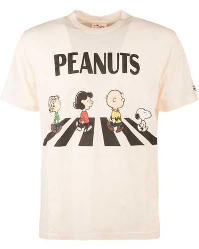Saint Barth Cream T-Shirt With Peanuts Print - Natural