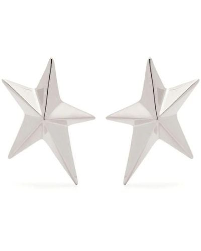 Mugler Maxi Star Stud Earrings - White