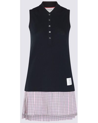 Thom Browne Navy Cotton Polo Dress - Blue