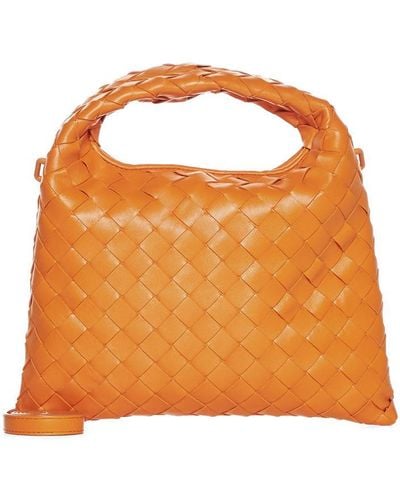 Bottega Veneta Mini Hop Intrecciato Leather Bag - Orange
