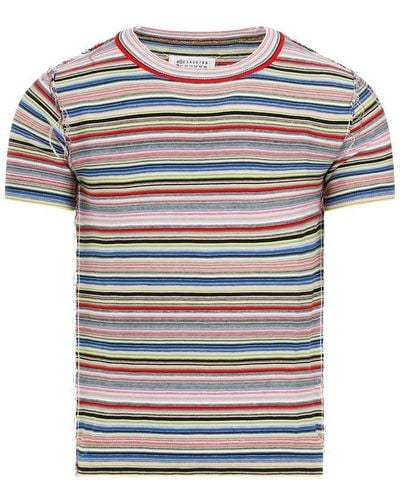 Maison Margiela Striped Knit T-Shirt - Multicolor