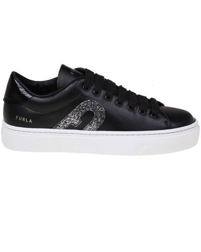 Furla Joy Lace Up Sneakers - Black