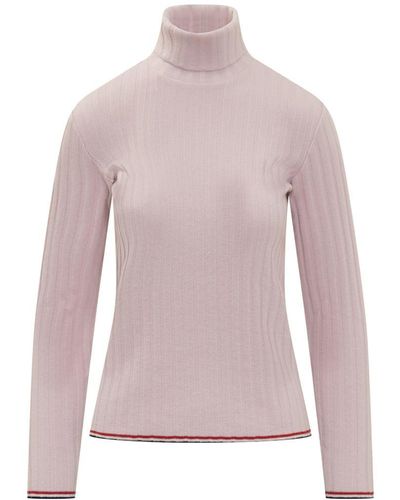 Thom Browne Turtleneck Sweater - Pink