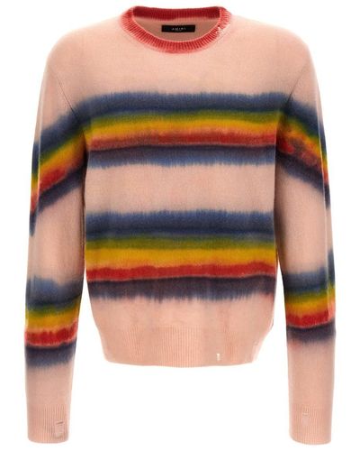 Amiri Rainbow Tie Dye Sweater, Cardigans - Multicolor
