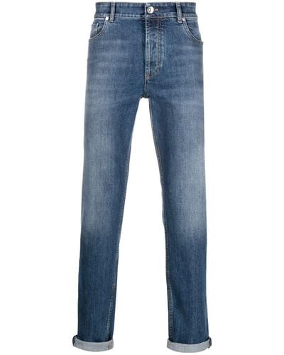 Brunello Cucinelli Jeans With Medium Rise - Blue