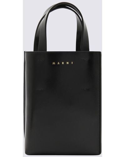 Marni Black Leather Museo Nano Bag