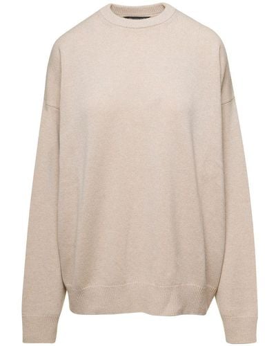 Balenciaga Crewneck Sweater - Natural
