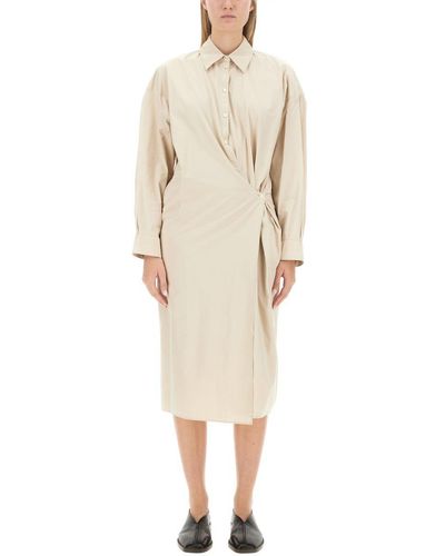 Lemaire Twisted Classic Collar Dress - Natural