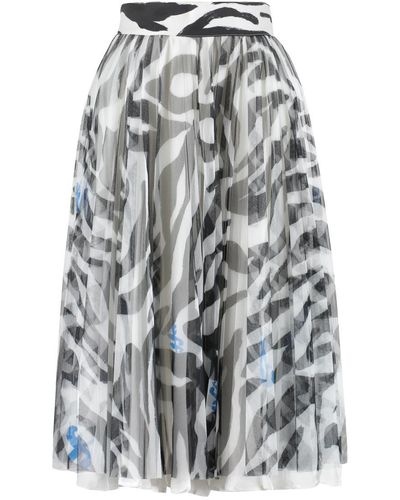 Off-White c/o Virgil Abloh Pleated Tulle Skirt - Grey
