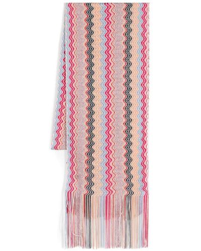 Missoni Zig-Zag Scarf With Bangs Accessories - Pink