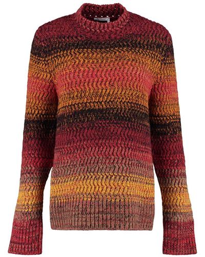 Chloé Crew-neck Wool Sweater - Red