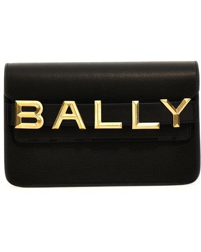 Bally Logo Shoulder Strap Crossbody Bags - Black