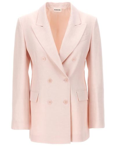 P.A.R.O.S.H. Double-breasted Blazer Blazer And Suits - Pink