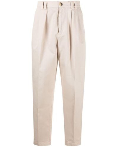 Brunello Cucinelli Cotton Relaxed Fit Pants - Natural