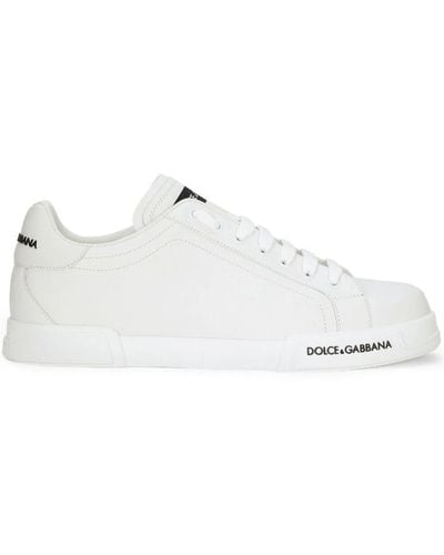 Dolce & Gabbana Portofino Logo-detail Sneakers - White
