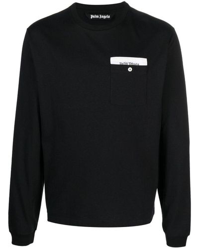 Palm Angels Sartorial Tape Long Sleeve T-shirt - Black