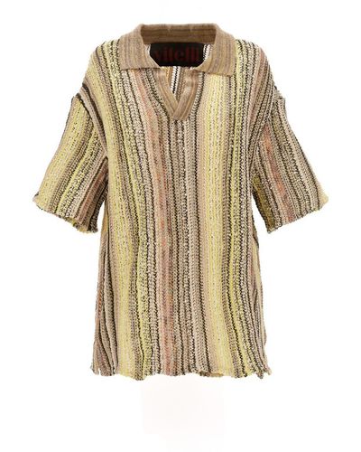 VITELLI Jacquard Knit Polo Shirt - Multicolor