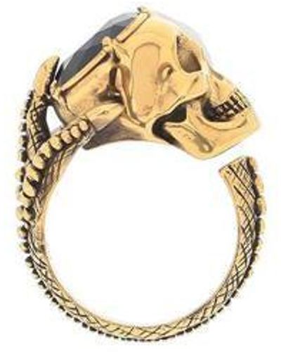 Alexander McQueen Victorian Skull Ring - Metallic