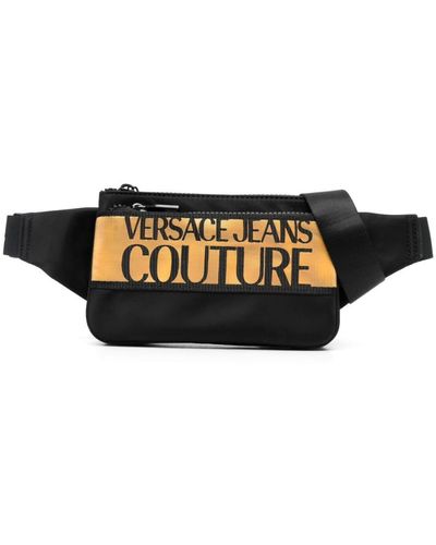 Versace Jeans Couture Logo-print Zip-fastening Belt Bag - Black
