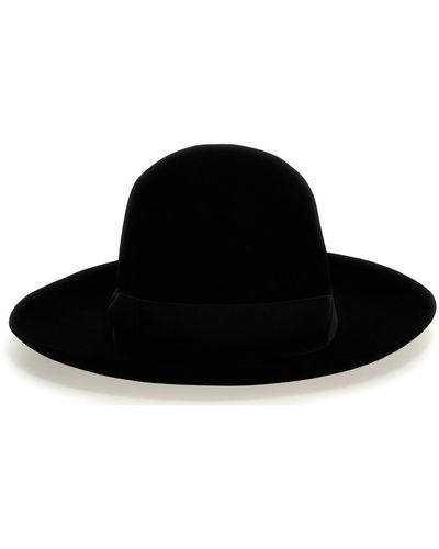 Borsalino Q.s. Folar Liscio Hats - Black
