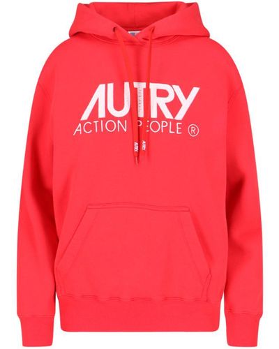 Autry Logo Hoodie - Red