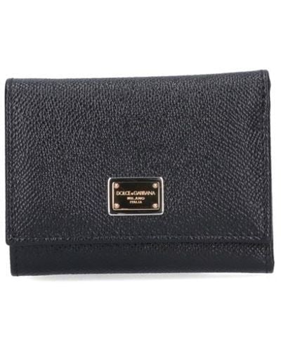 Dolce & Gabbana Logo Compact Wallet - Black