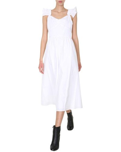 MICHAEL Michael Kors Dress With Volant - White