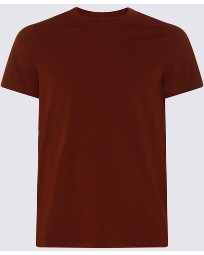Rick Owens Dark Red Cotton T-shirt - Brown