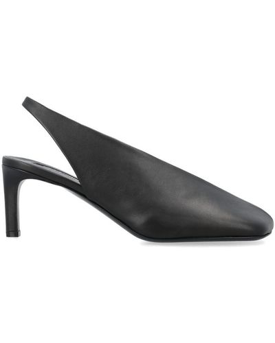 Jil Sander High-heeled Slingback Court Shoes - Black