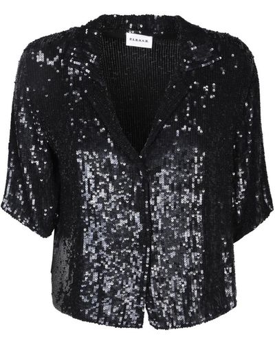 P.A.R.O.S.H. Sequined Shirt - Black