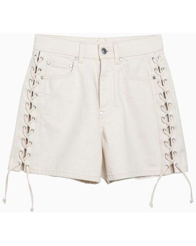 Stella McCartney Écru Shorts With Laces - Natural