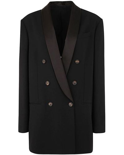 Brunello Cucinelli Double Breasted Jacket Clothing - Black