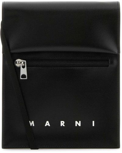 Marni Black Canvas Crossbody Bag